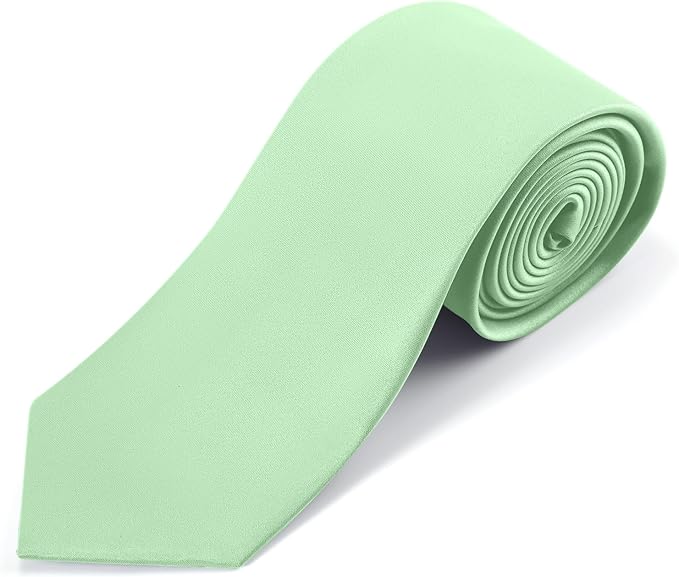 Black Tie Set in Gift Box Mens Solid Color 3.15" (8CM) Black Necktie and Pocket Square Set