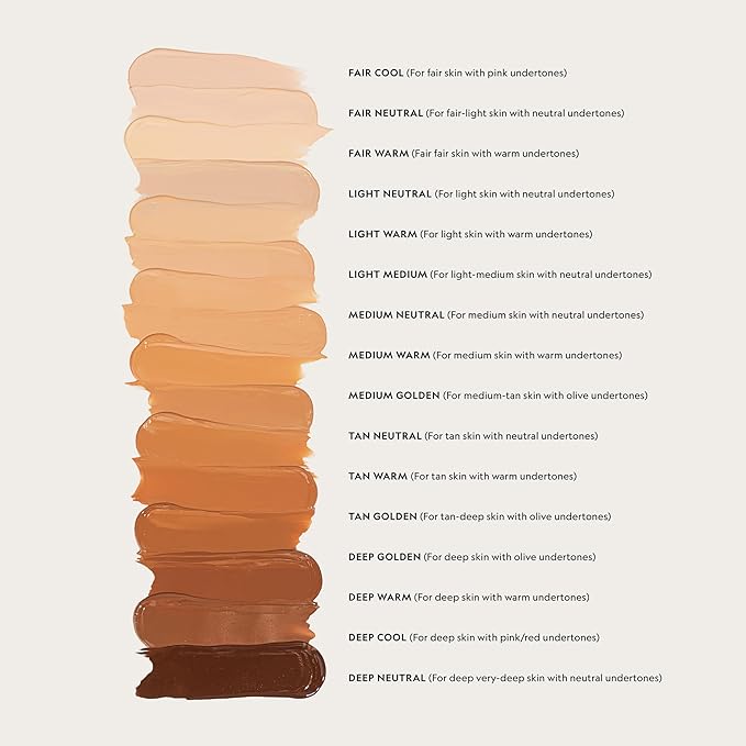 YENSA Skin on Skin BC Foundation Makeup - CC, BB Cream & Full Coverage Foundation-In-One - Buildable, Radiant Finish with SPF 40, Hyaluronic Acid, Peptides & 8 SuperBlacks - Fair Warm (1 oz)