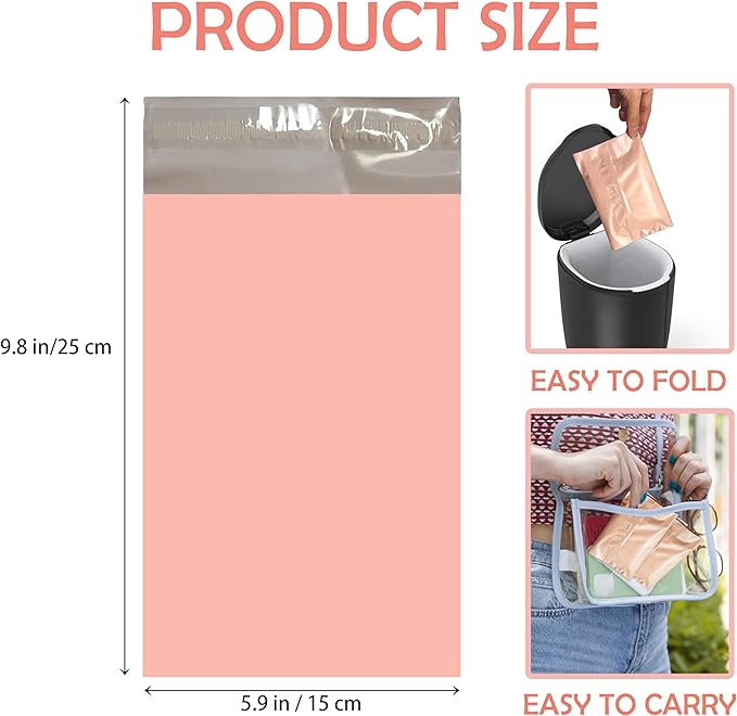 Sanitary Napkin Disposal Bags, 100 Pcs Disposable Sanitary Bag with Self-sealing Seals for Women, Personal Feminine Hygiene Disposal Bags