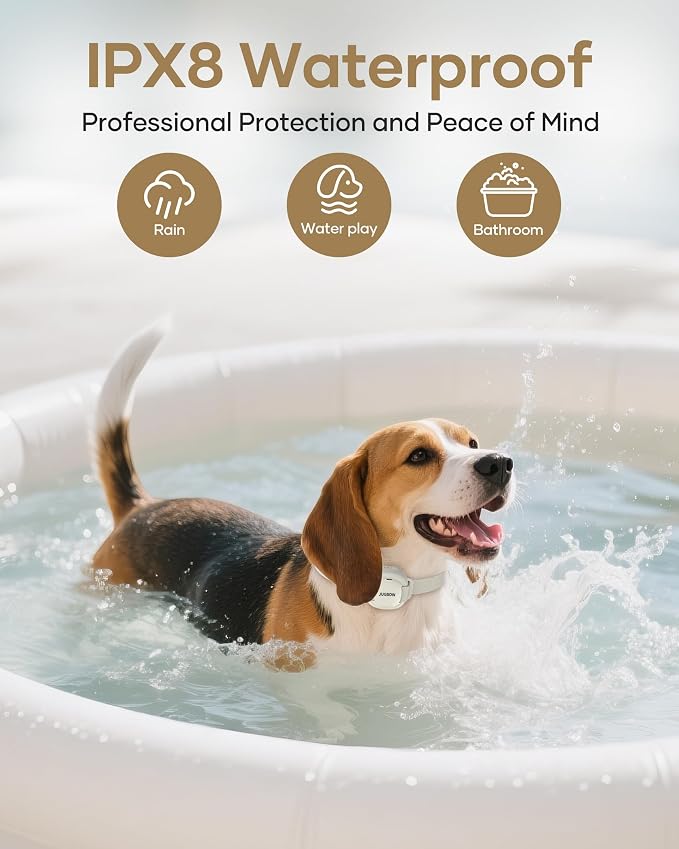 Shock Collar for 5-30lbs Mini Small Dogs,4200FT Range,White | Dog Training Collar with Remote,IPX8-Waterproof Rechargeable E-Collar with Beep, Vibration, Safe Shock,Security Lock
