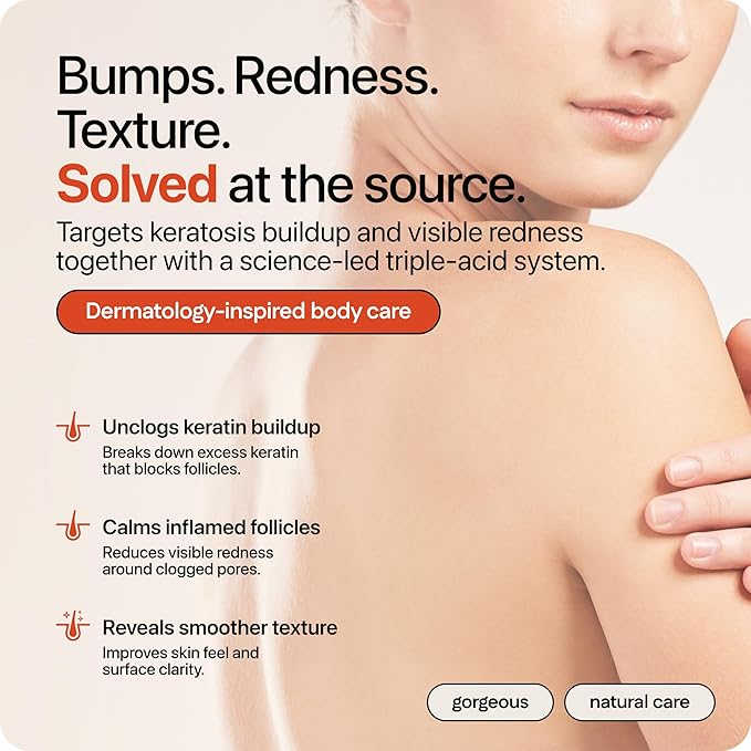 STRAWBERRY® Resurfacing Cream for Keratosis Pilaris - KP Bump Eraser Skin - Exfoliating Lotion with Glycolic, Lactic & Salicylic Acid - Remover for Rough & Bumpy Skin 4 oz