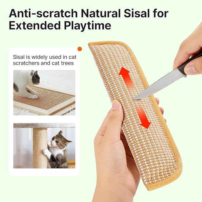 Potaroma Cat Toys Pack of 2 with 6000mg A+ Organic Catnip, Sisal Material | Indoor Kitten Scratching and Kicker Toys, Drives Bored Cats Crazy with Fun Interactive Chew