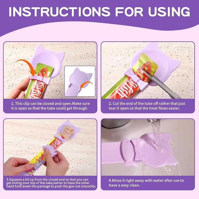 LICKJIMO-3PCS Cat Treat Dispenser,Lickable Churu Spoon for Kitten(3 Color) | big size