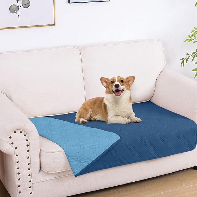 Waterproof Reversible Dog Blanket, Soft Couch Cover for Dogs Washable | Dual-Sided Waterproof Pet Bed Blanket, Resist Stains Spills & Pet Hair, Practical Furniture Protector For Pets, Size 30"x53"