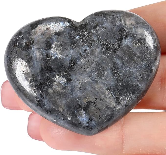 MAIBAOTA 45 mm Moonstone Crystals Large Heart Stone Healing Crystals Natural Crystal Heart Reiki Gemstone Polished Heart Shaped Rocks Meditation Mothers Day Crystal Gifts for Mom Her