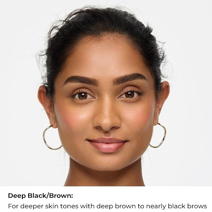 WUNDERBROW Eyebrow Gel, Waterproof, Smudgeproof, Long Lasting, Shade: Deep Black/Brown, Vegan and Cruelty-Free