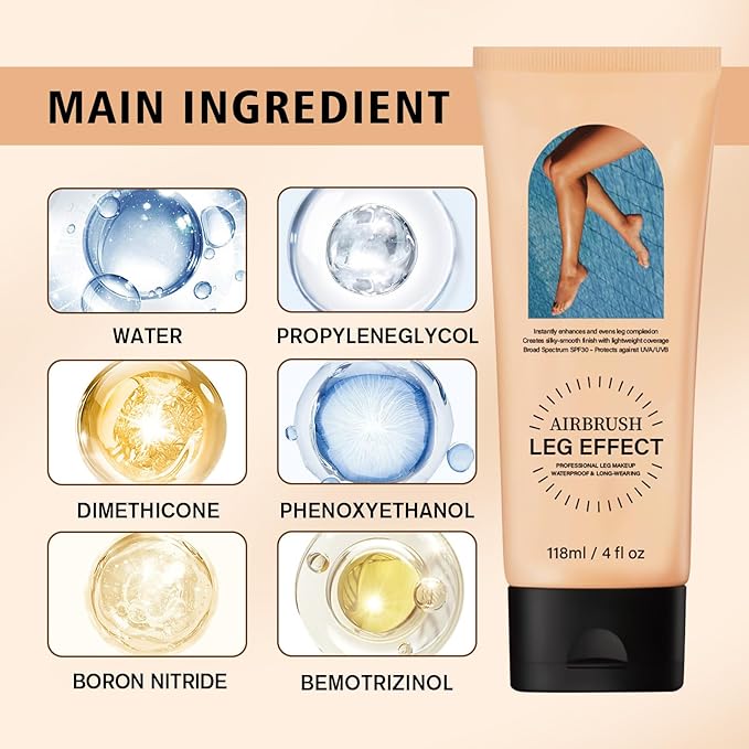 Leg Makeup Waterproof No Transfer, Light Long-Lasting, Easy Application, Legs & Body Concealer Makeup. (Medium Golw)