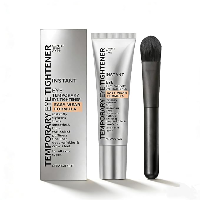 Eye Tightener Cream with Brush, Fine Line Reduction, Gentle Skin Care Formula for All Skin Types