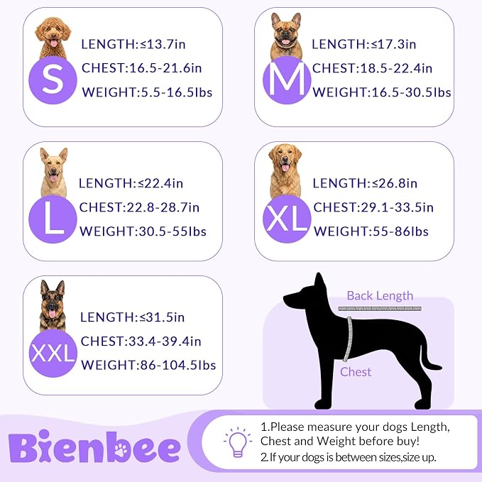 Dog Bathrobe, Super Absorbent for Small to Large Dogs, Light Purple M | Dog Robes with Soft Fleece, Warm & Cozy, Adjustable Fit, and Quick Drying Coat for Baths Swimming and Grooming