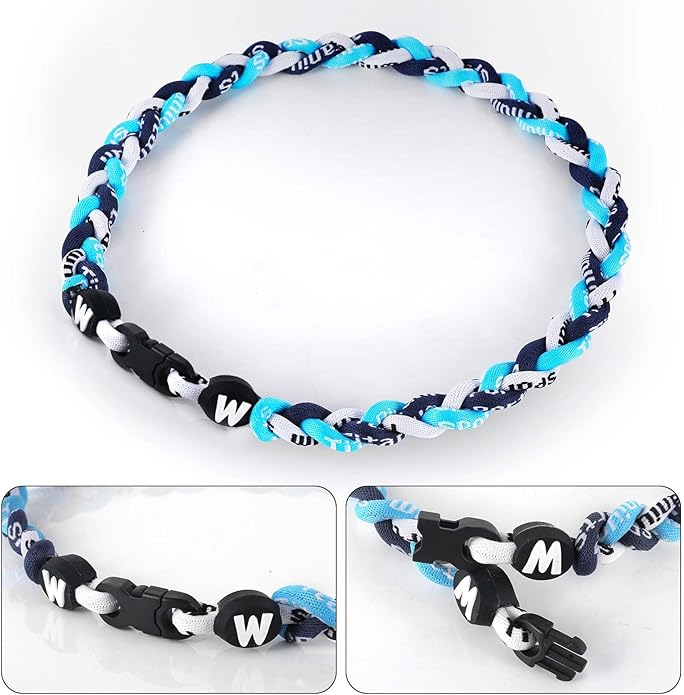 Premium 18inch Baseball Necklace w/Nylon Tri-Braided Rope Tornado Design