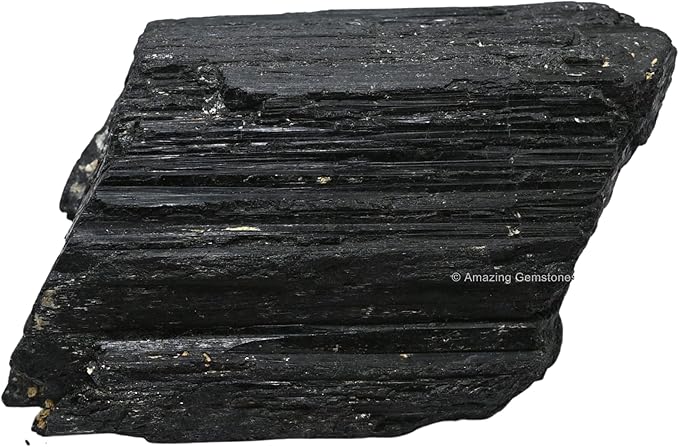 Amazing Gemstone Black Tourmaline Crystal - 1 Piece of 100-200 Grams Black Tourmaline Stone - Very High Grade Crystals Rough Raw for Protection, Good Vibes Turmalina Negra Piedra Originales