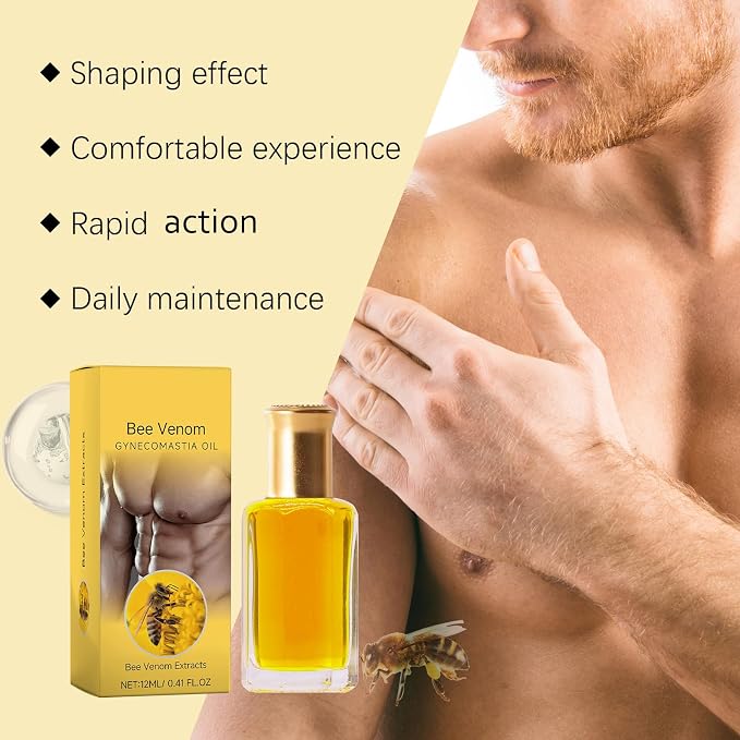 ThermoFirm Bee Venom Oil,Advanced Chest Muscles Bee Venom Oil,Natural Ingredients,Strengthen The Chest Muscles（2Pcs）