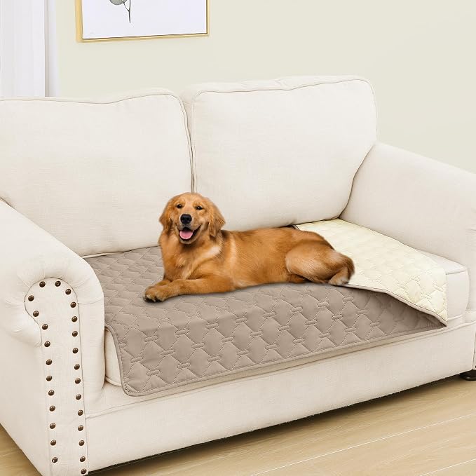 Smiry Waterproof Dog Bed Cover Blanket, Reversible Pet Blanket | Soft Reversible, Washable Leakproof Cats Dogs Couch Cover for Sofa, Couch, Furniture (30x53 Inch)