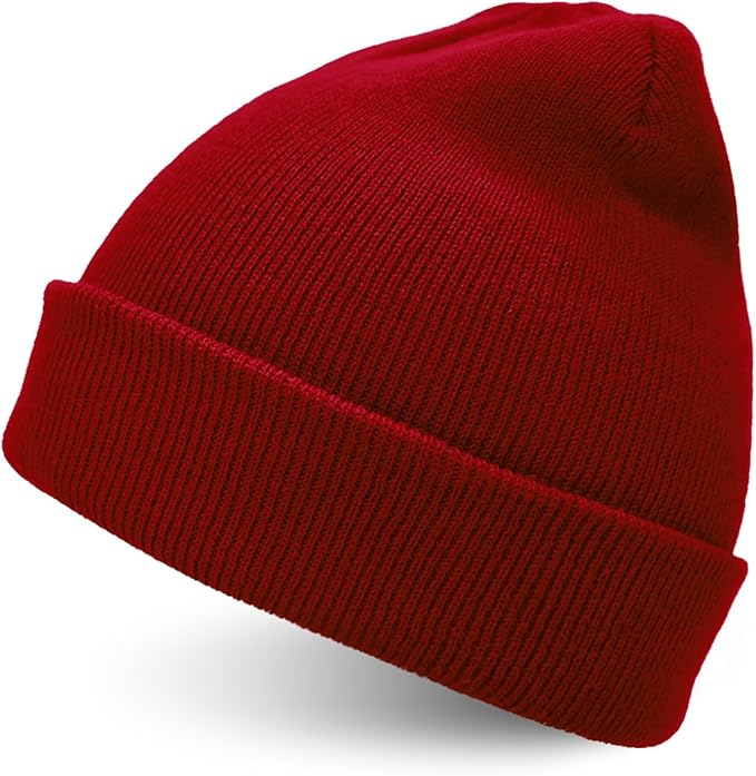 ZOORON Beanie for Women Men Ski Watch Cap Cuffed Plain Skull Knit Hat Soft Fisherman Winter Hat