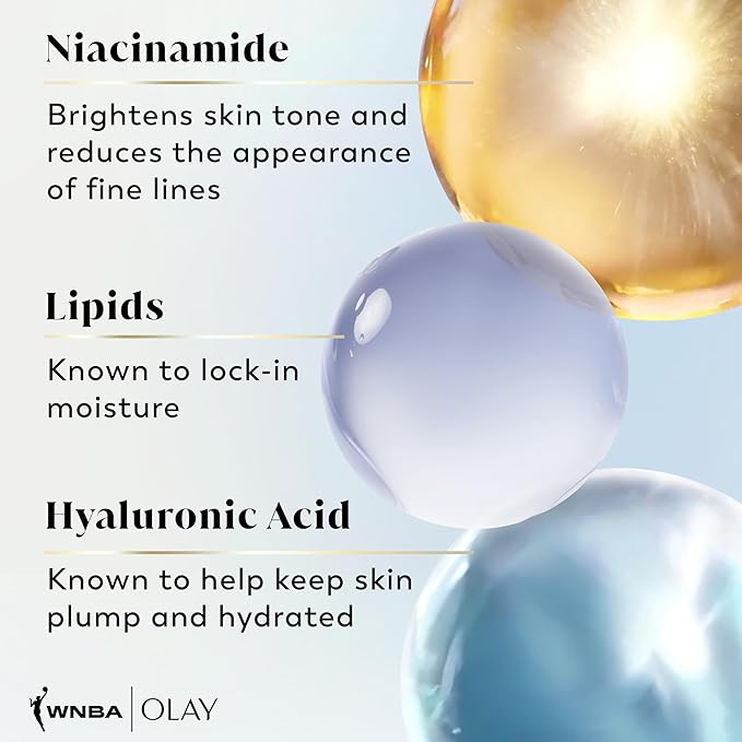 Olay Body Wash for Women, WNBA, Intensely Hydrating, Hyaluronic Acid Serum, Hydration On/Off Court, Improves Moisture Barrier, Vitamin B3 Complex, All Skin Types, Victory Vibes Vanilla Scent, 20 fl oz