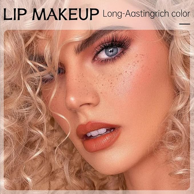 Terracotta Coral Matte Lip Liner Pencil – Smooth & Moisturizing Lip Pencil for Precise Contour, Rich Color Payoff, Lightweight Everyday Lip Makeup, Twist-Up Design,02#