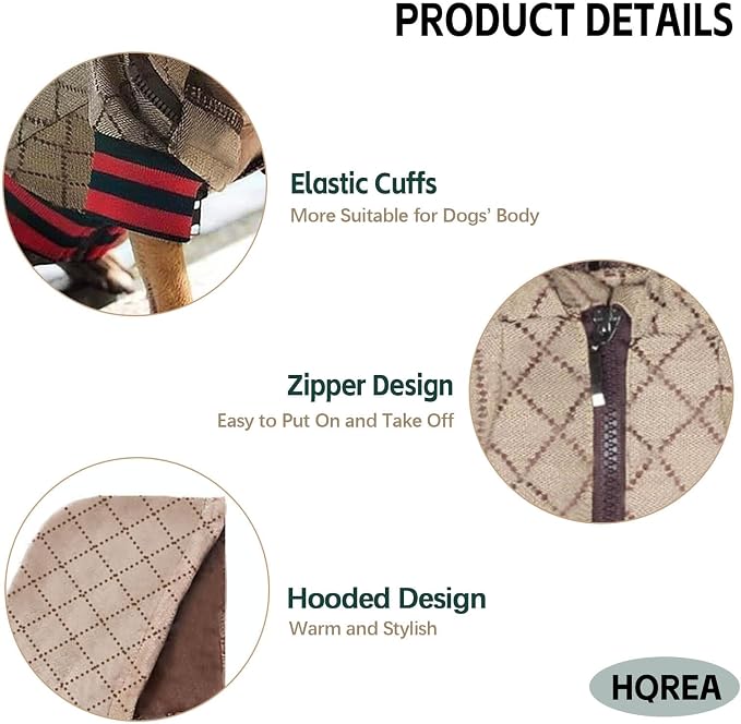 Dog Hoodie Luxury Winter Small Dog Jacket Clothes Classic Designer French Bulldog Teddy Pug Puppy Clothes(Medium)