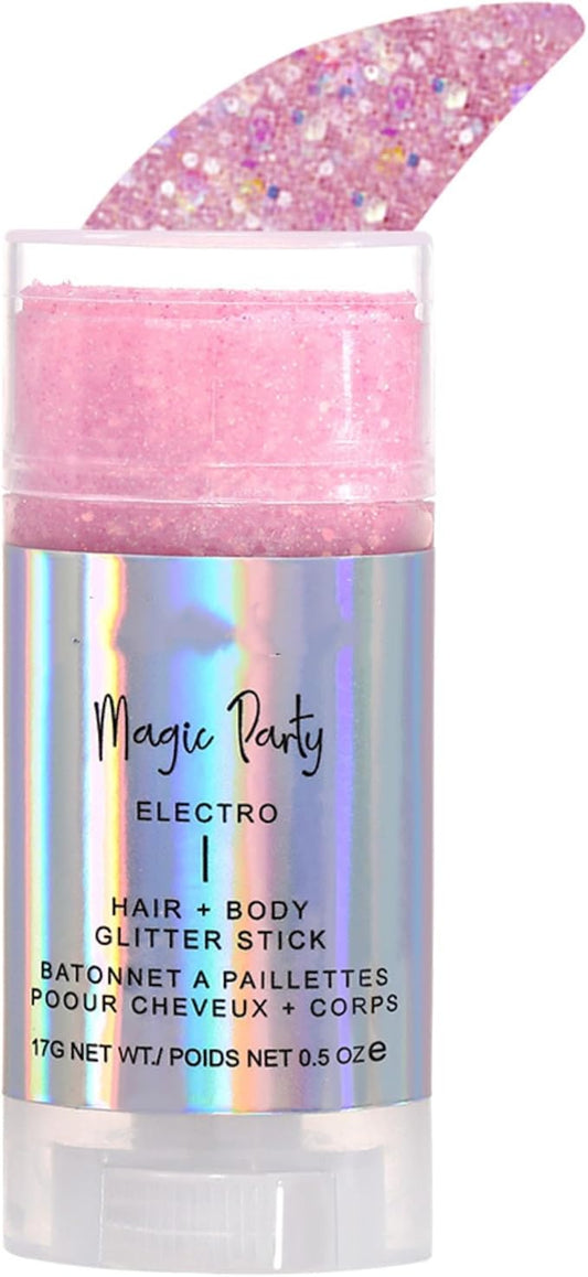 MAEPEOR Body Glitter Stick 6 Colors Holographic Mermaid Sequins Chunky Face Glitter Stick Singer Concerts or Music Festival Rave Body Makeup (Color 05)