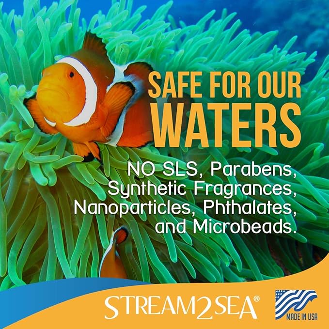 STREAM 2 SEA Mask Defog Biodegradable Defogger Coating, Reef Friendly Anti Fog Mask For Glasses, Snorkel Mask, Scuba Divers, Ski Goggles and Sports Glasses Equipment, Paraben Free, 2 Fl Oz Pack of 3