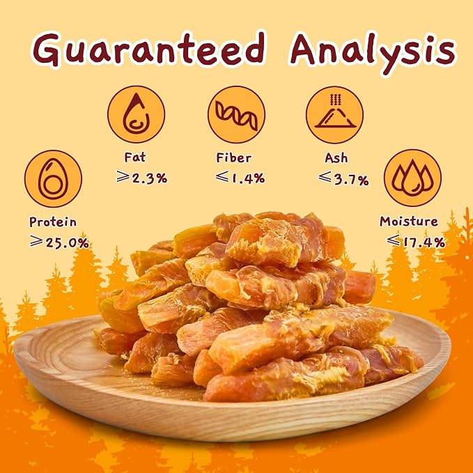 Jungle Calling Chicken & Sweet Potato Treats, Fiber-Rich, Digestible Chews | For Small to Large Dogs, Rawhide Free, Stomach-Friendly, High-Protein, No Artificial Colors, Ideal for Daily Rewards, 10.6 Oz