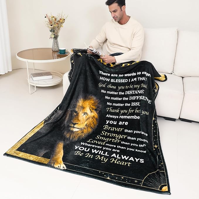 Gifts for Dad Birthday Gifts for Men, Girl Dad Gifts from Daughter, Fathers Birthday Gifts Ideas, Birthday Gifts for Dad from Son, Dad Blanket from Daughter 40”*50”