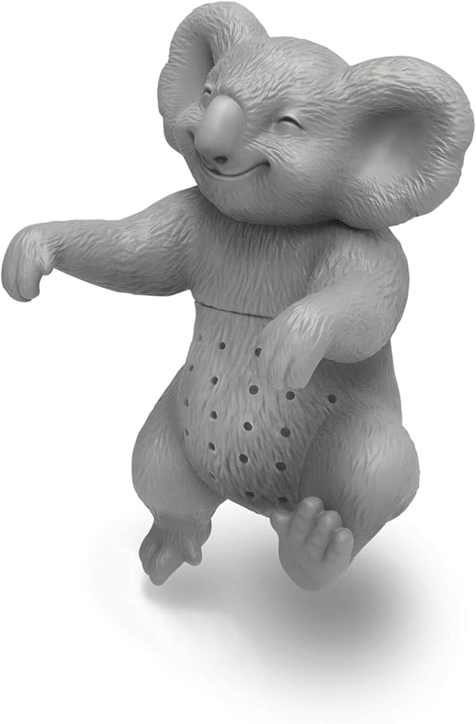 Genuine Fred, KOALA-TEA, Koala Reusable Silicone Tea Infuser, Gray, Fun Gift for Tea Lovers, Clever Kitchen Gadget