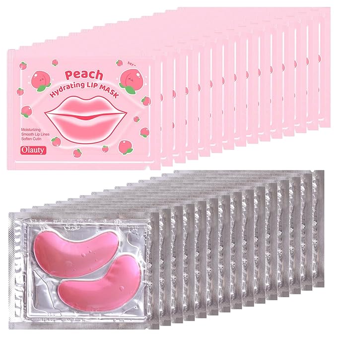 30Pairs Eye Mask & Lip Mask,Under Eye Patches for Puffy Eyes,Lip Mask Skincare,Mothers Day Gifts,Teacher Appreciation Gifts,Bridesmaid Gifts,Bulk Gifts,Bachelorette Party Favors,Birthday Party Favors