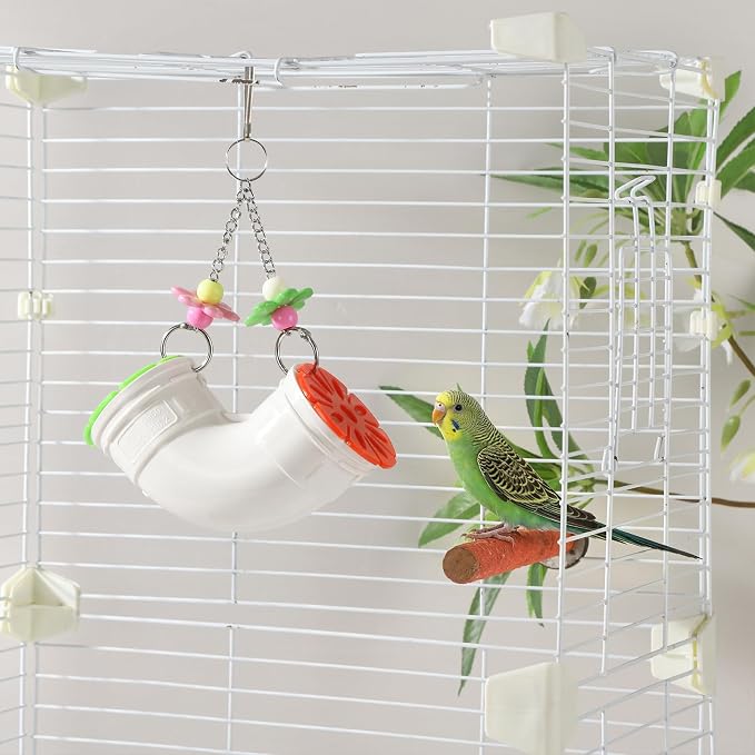 2pcs Rat Enrichment Foraging Toys Interactive Hide Treats Dispenser with Wide Opening Hanging Slow Feeder Cage Accessories for Mice Guinea Pigs Hamsters