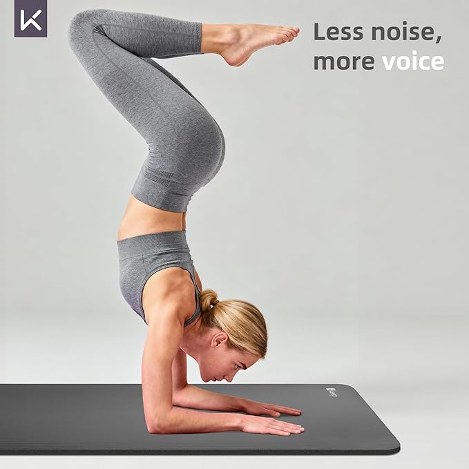 KEEP Extra Thick NBR Yoga Mat for Women & Men, 15mm Thick, 72”x32” Large Exercise Mat with Non-Slip Workout Mat for Yoga, Pilates, Stretching, Meditation – Wide & Cushioned Fitness Mat