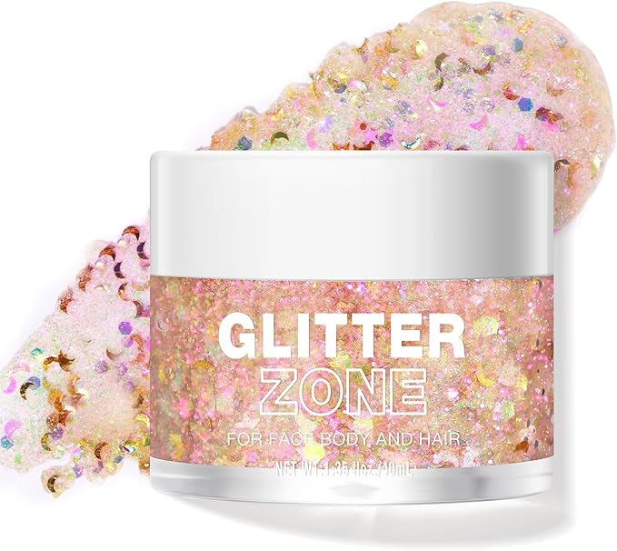 BestLand Body Glitter Gel for Women and Kids – Sparkle Glitter Makeup for Face, Body & Hair – Long Lasting Shimmer Gel for Festival accessories, Rave, Halloween, Party, Mermaid Look (06 Dreamy Galaxy)