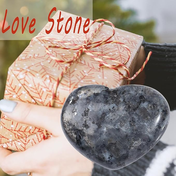 MAIBAOTA 45 mm Moonstone Crystals Large Heart Stone Healing Crystals Natural Crystal Heart Reiki Gemstone Polished Heart Shaped Rocks Meditation Mothers Day Crystal Gifts for Mom Her