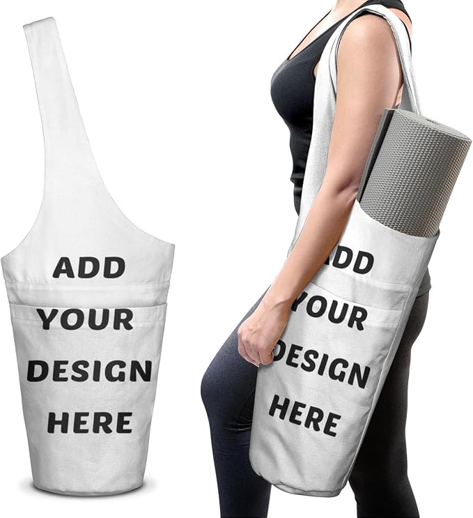 Yoga Mat Bag - Long Tote with Pockets - Holds More Yoga Accessories - Yoga Bag Fit Most Size Mats - Yoga Mat Carrier