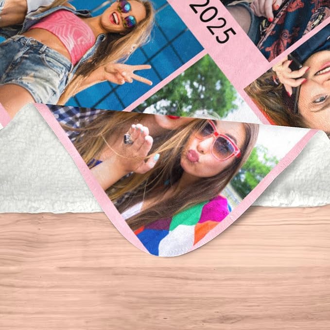 inkArts Custom Blanket with Photo, Customized Blanket, Personalized Photo Blankets, Custom Picture Blankets, Personalized Birthday Gifts for Women