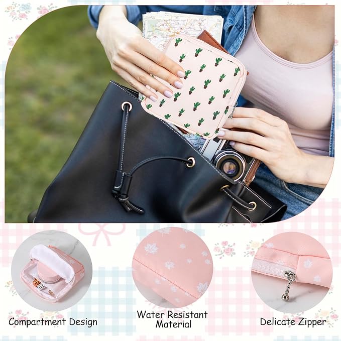 Sanitary Napkin Storage Bag, 4 Pcs Period Bag for Women Portable Period Pouch Small Discreet Menstrual Pad Bags Cute Feminine Pads Period-Kits Menstrual Cup Pouches Tampon Holder for Purse