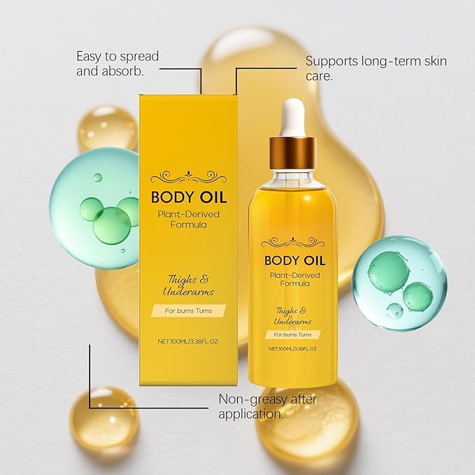 2 Pcs Erae Queen Oil, Cold Pressed Botanical Firming Oil for Face & Body for Crepey Skin Hydrating & Firm-Looking Skin, For bums,Tums,Thighs & Underarms.