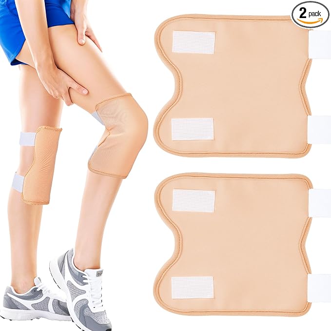 2 Pcs Castor Oil Pack Reusable Organic Castor Oil Pack Wrap Kit for Knees Legs Arms Adjustable Castors Oils Compress Pad, Anti-Oils Leak Design