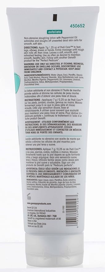 Gena Pedi Care Lotion with peppermint oil 8.5-Ounce, 1 Count