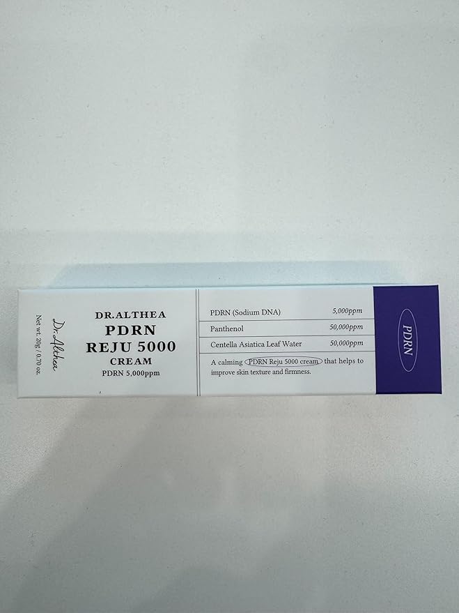 Dr.Althea PDRN Reju 5000 Cream | Biome PDRN Cream for Irritated, Sensitive Skin | Soothing Face Moisturizer with Panthenol and Centella | Korean Vegan Skin Care for All Skin Types, 0.7 Fl Oz