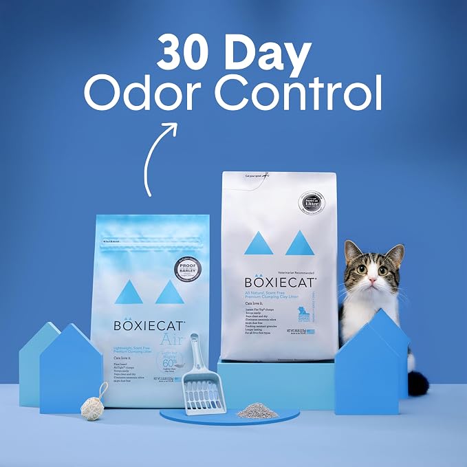 Boxie Unscented Natural Lightweight Cat Litter 30+ Day Odor Control 16.5 lb