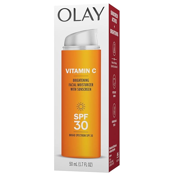 Olay Super Cream with Sunscreen SPF 30,Trial Size,Lightweight Face Moisturizer with Sun Protection,5-in-1 Skin Care Benefits - Hydrating,Brightening,Firming - Niacinamide,Vitamin C,15 mL,(Pack of 2)