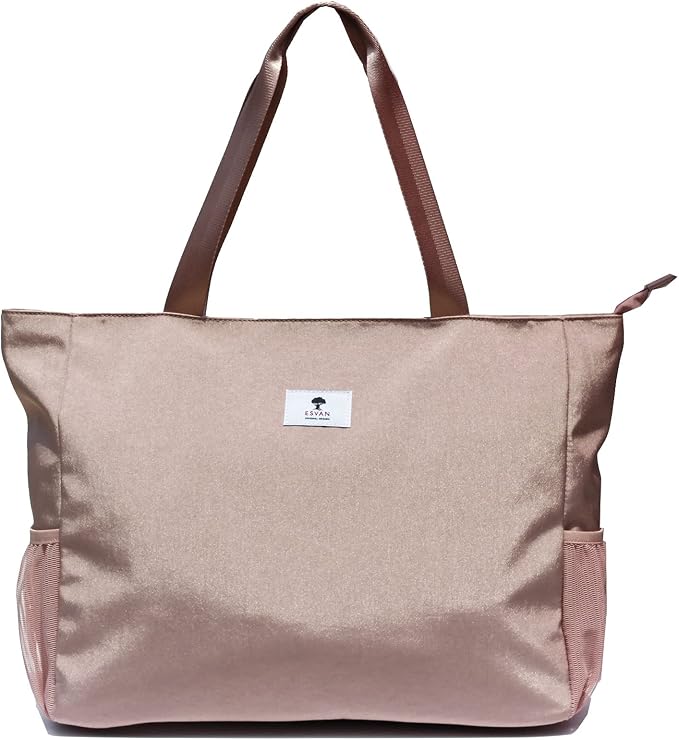 ESVAN LARGE BEACH BAG Water Resistant Lightweight 20 inch Women Oversize Tote Bag for Gym Beach Travel Pool Yoga Nurse
