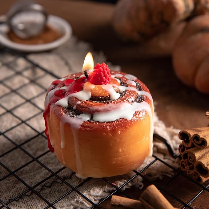 Raspberry Cinnamon Roll Aromatherapy Scented Vagetable Candle