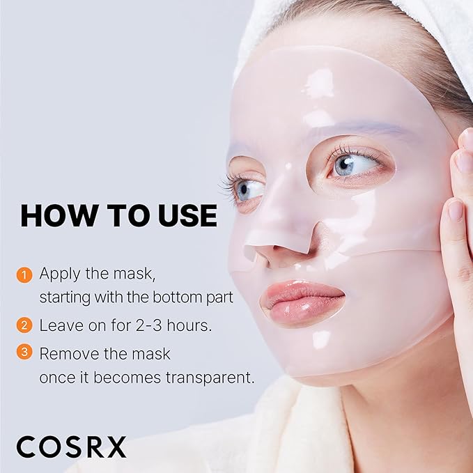 COSRX The Alpha-Arbutin Discoloration Care Hydrogel Face Masks Skincare 1 EA, Collagen Face Mask, Travel Essentials, Overnight Face Mask, Korean SkinCare