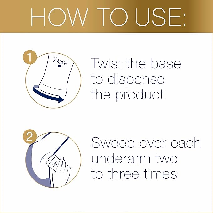 Dove Even Tone Antiperspirant Deodorant Stick Peach Blossom & Rice Milk 3 Count 2.6 oz
