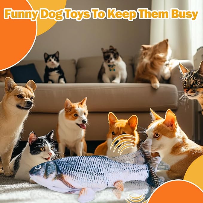 Mity rain Interactive Dog Toys Fish