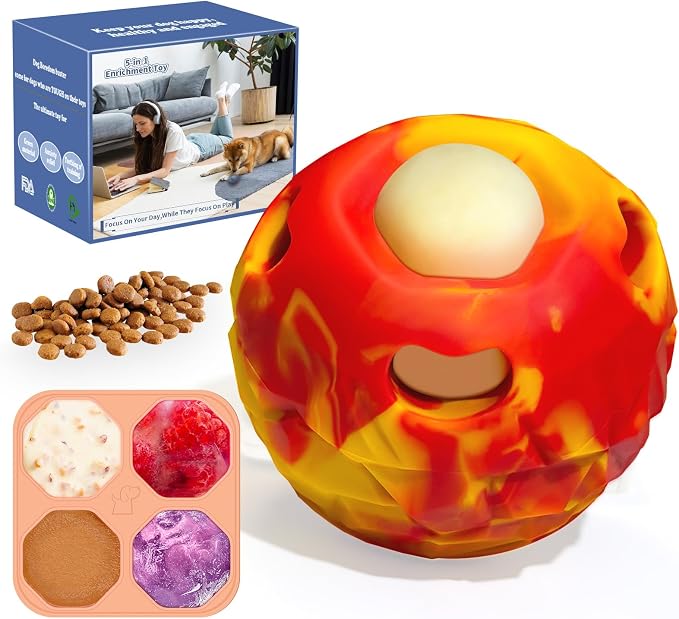 Dog Chew Toy, Large Frozen Treat Dispenser Reduces Pet Boredom