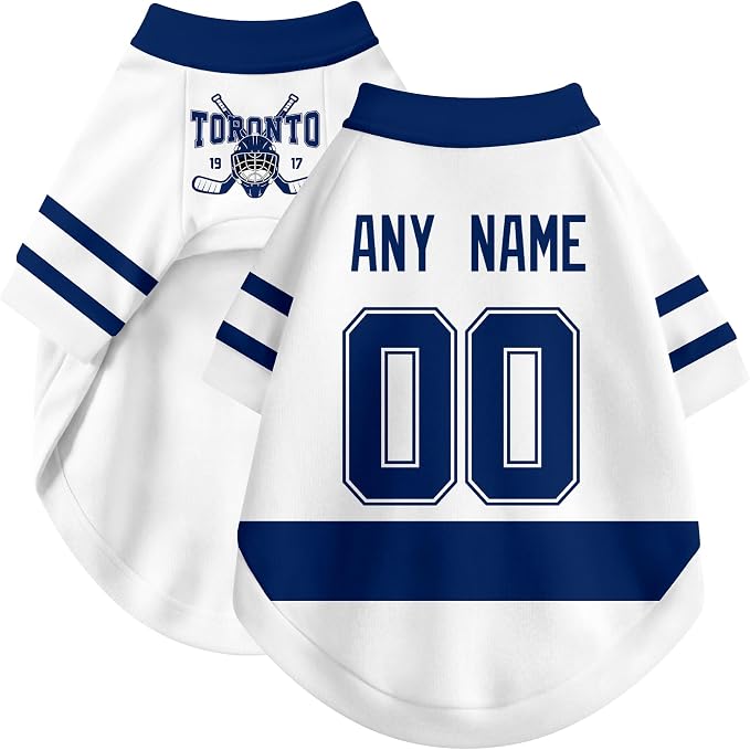 Toronto Dog Clothes Personalized Pet T Shirt for Dogs Gift | Custom Name Number Jersey Style Pet Shirt for Dog
