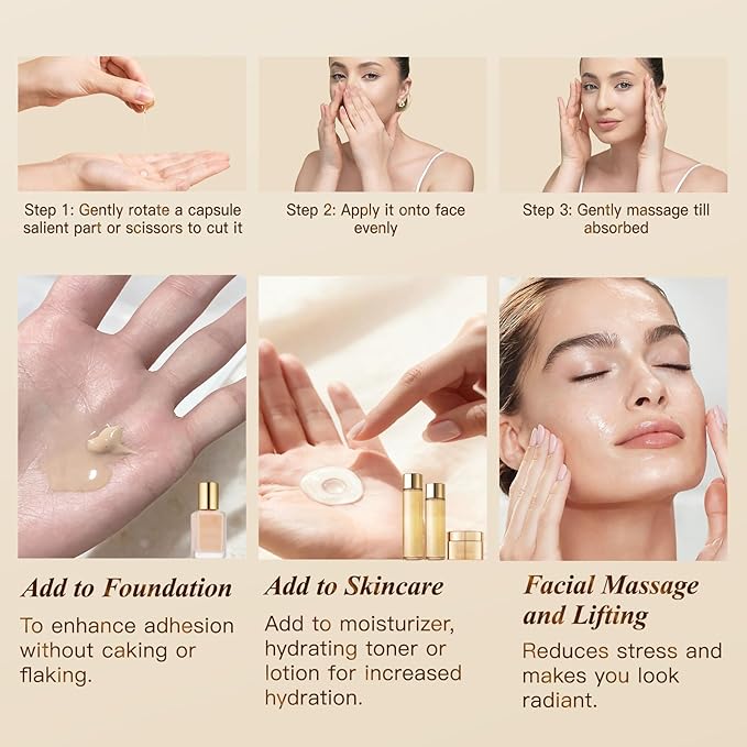 HKH Retinol Serum Capsules for Face: Niacinamide + Hyaluronic Acid 38 Caps - Anti Aging Wrinkle Repair, Day/Night Facial & Neck Firming Plump Skin Care for 30+ Women - Travel-Friendly