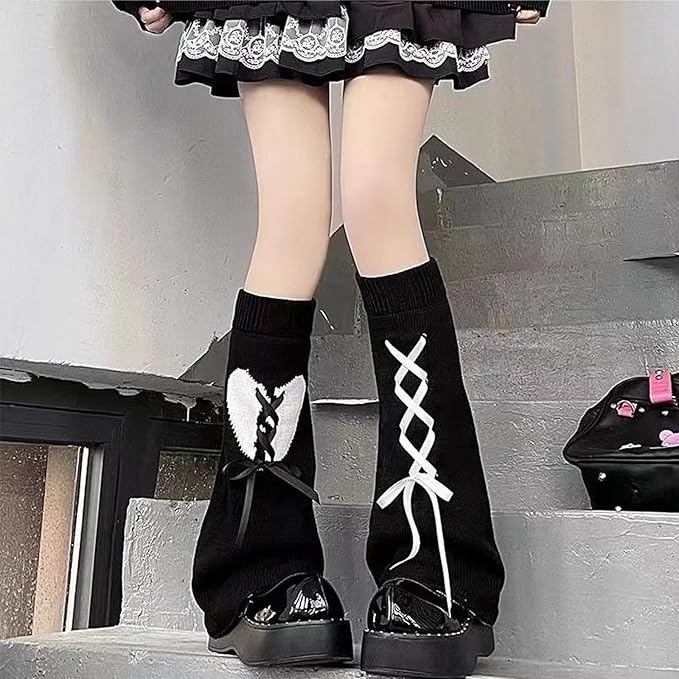 Sexybody Women's Leg Warmers Fashion Knit Warmers Long Socks Cute Y2K Kawaii Japanese Lolita Harajuku Accessories for Girls