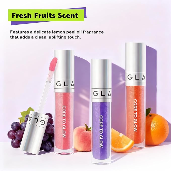 Glam Code Lip Gloss Set – Color-Changing Lip Gloss for Daily Glow – Glossy Lip Oil with Vitamin E & Shea Butter for Deep Hydration Lightweight, Non-Sticky & Sensitive Skin Friendly